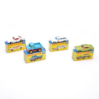 Lot 1110 - Four Matchbox Series and Superfast die-cast models including no.49 Unimog