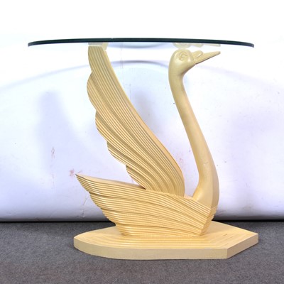 Lot 399 - Art Deco style glass-top Swan table