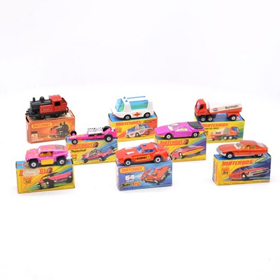 Lot 1118 - Eight Matchbox Superfast die-cast models including no.51 Citroen SM