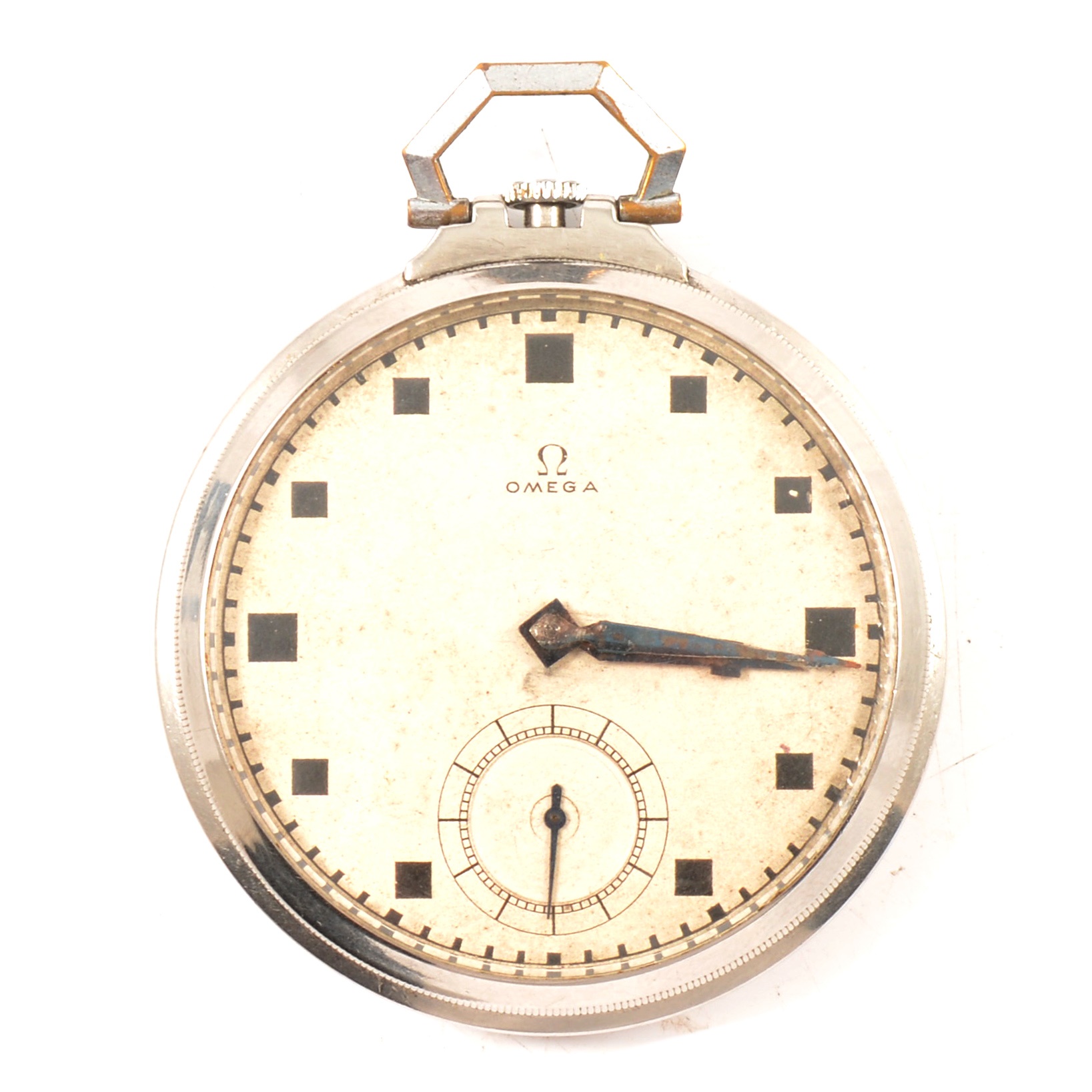 Lot 350 - Omega slim dress pocket watch,