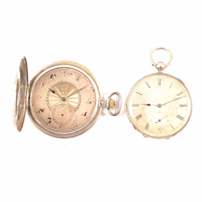 Lot 429 - Two Continental slim dress pocket watches