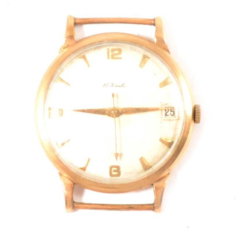 Lot 264 - Gents 9ct gold cased wristwatch