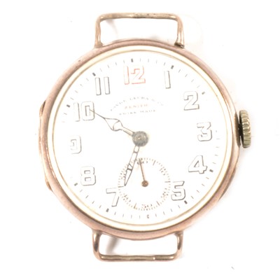 Lot 242 - Zenith silver cased trench watch