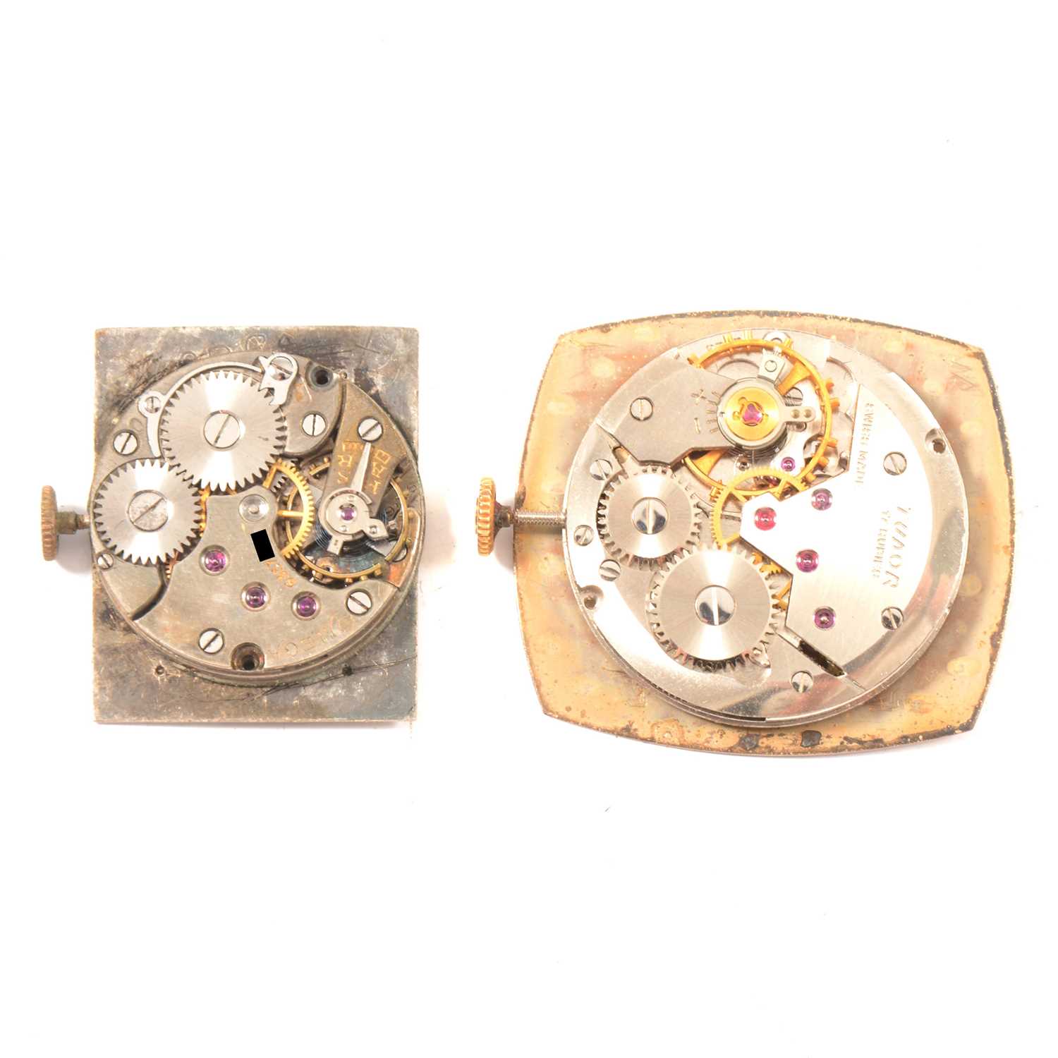 Lot 292 Two Omega watch movements and a Tudor watch