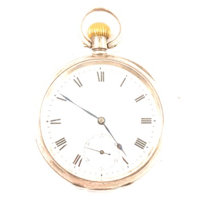 Lot 347 - Omega silver cased open faced pocket watch