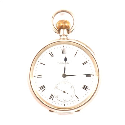 Lot 36 - Swiss silver cased pocket watch, Zenith movement