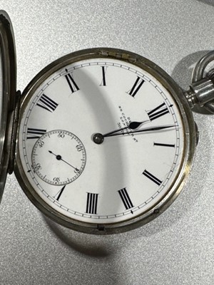 Lot 38 - Silver cased open faced pocket watch, London 1889