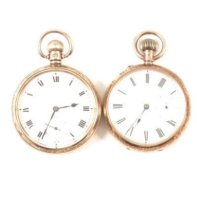 Lot 43 - Two silver cased open face pocket watches