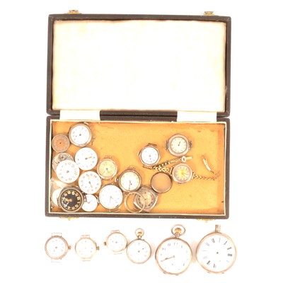 Lot 250 - Quantity of silver cased wristwatches and pocket watches