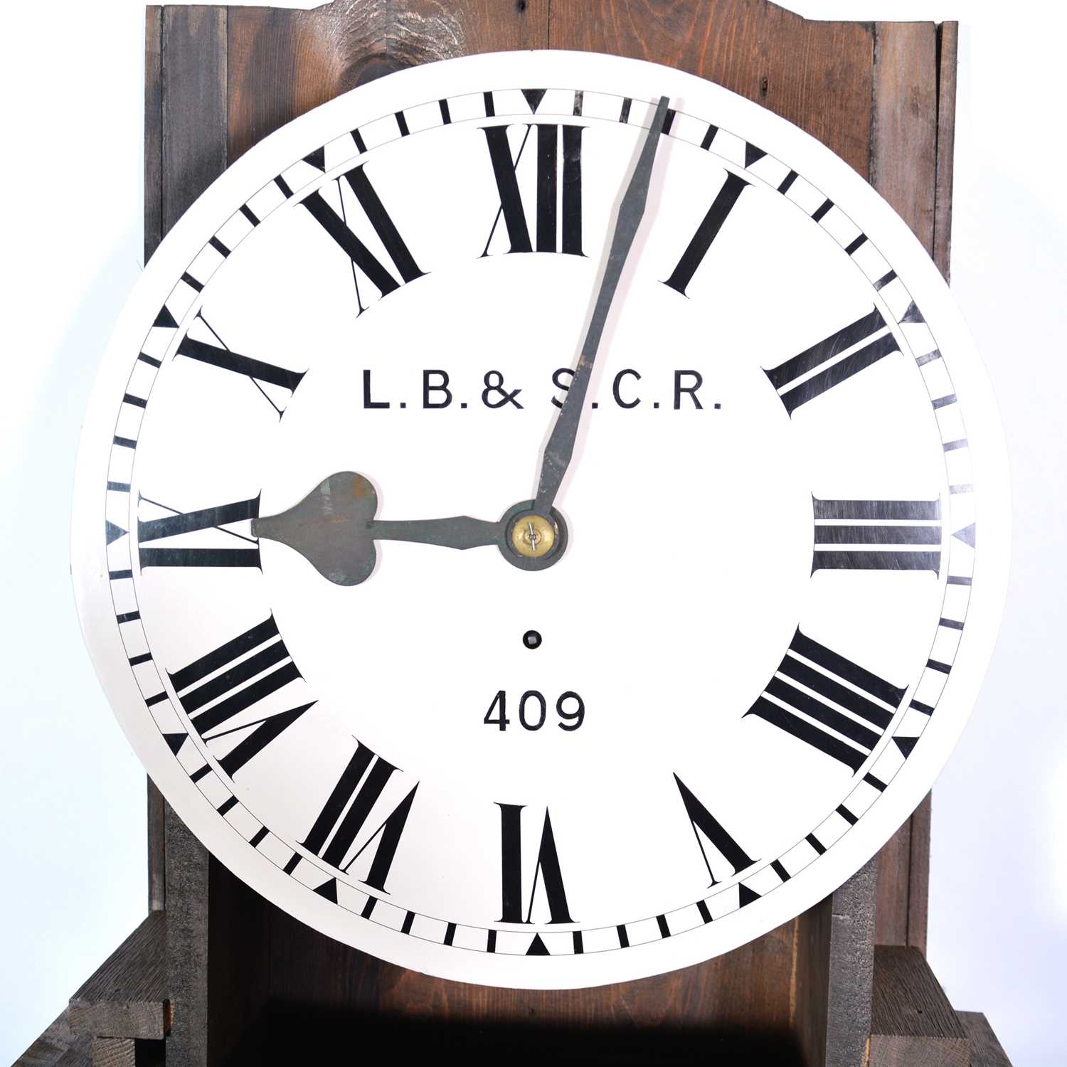 Lot 507 Oak cased Railway regulator longcase wall