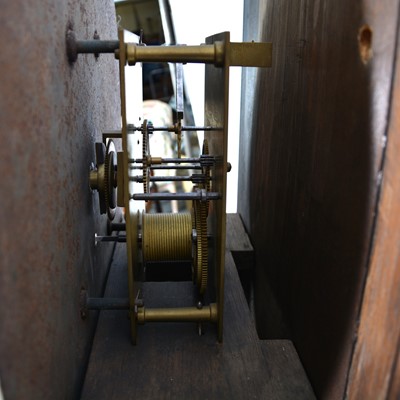 Lot 507 - Oak cased Railway regulator longcase wall clock