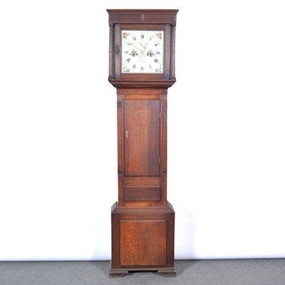 Lot 503 - Oak longcase clock