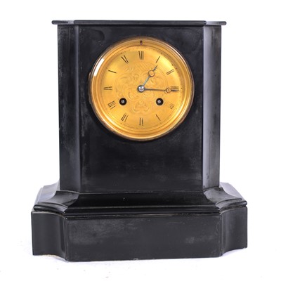 Lot 475 - Victorian slate mantel clock