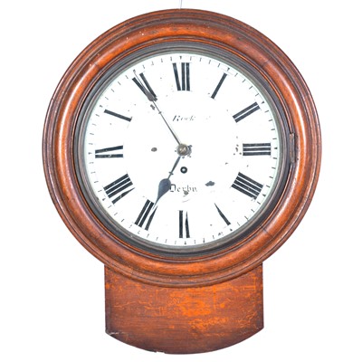 Lot 496 - Mahogany wall clock