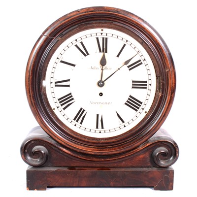 Lot 477 - Mahogany mantel clock, adapted, as found