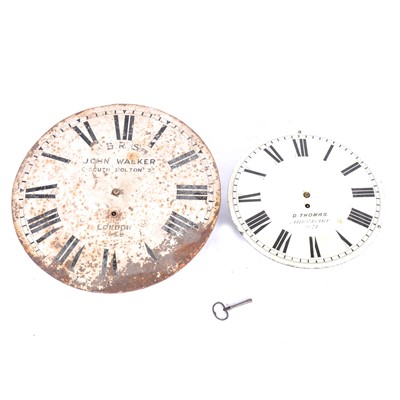 Lot 482 - British Railway (Southern), regulator clock movement and dial and another regulator movement and dial