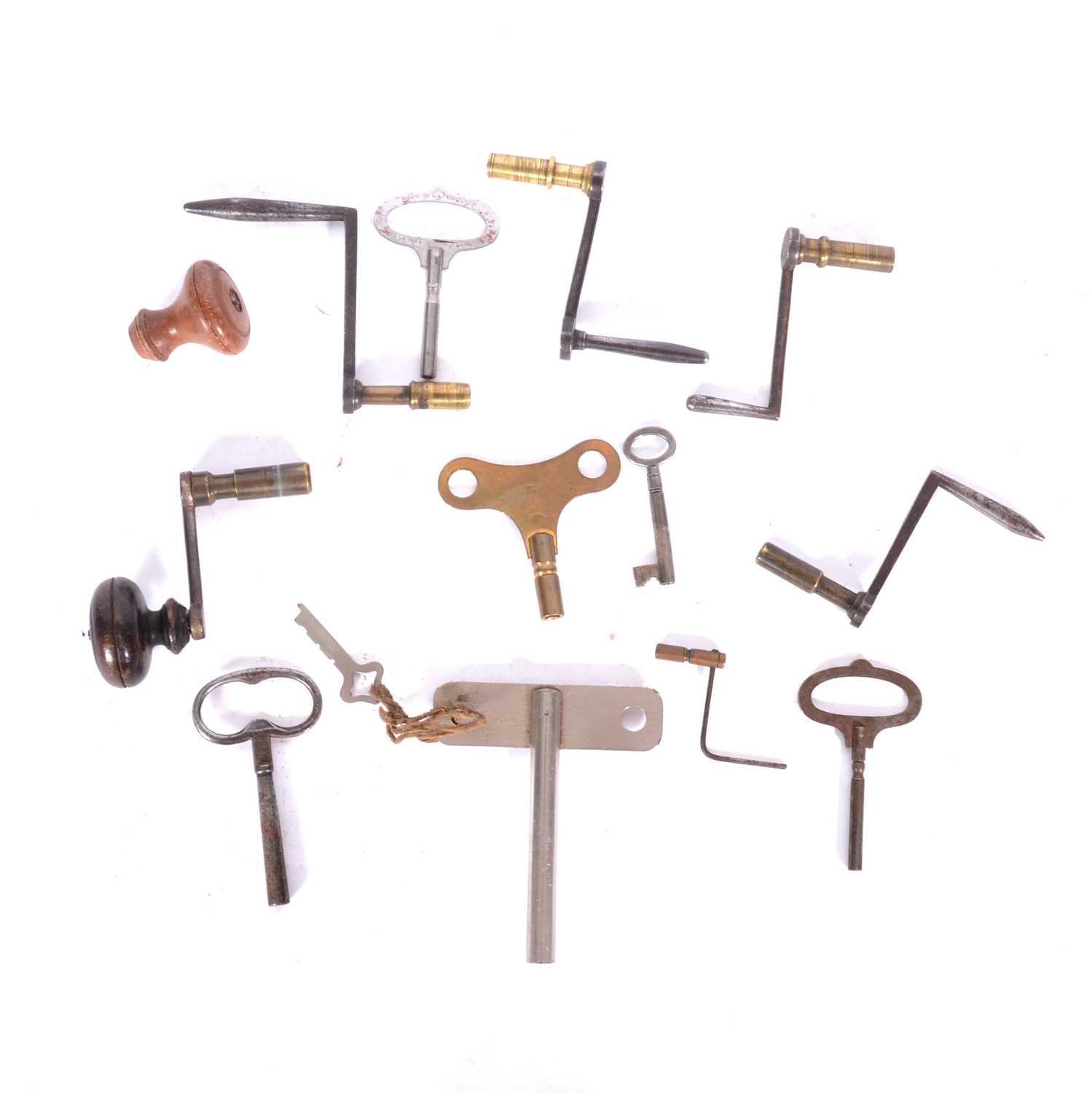 Lot 483 - Quantity of clock winding keys, case keys,