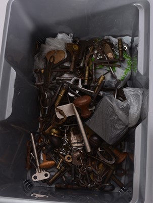 Lot 483 - Quantity of clock winding keys, case keys, etc.