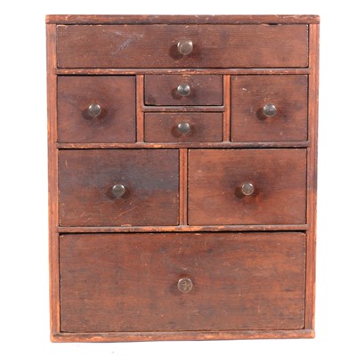 Lot 472 - Small beech watchmakers tool chest