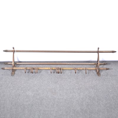 Lot 583 - A metal kitchen rack with hook rack