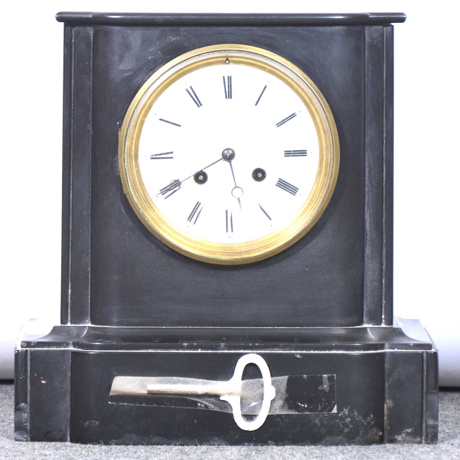 Lot 564 Victorian slate mantel clock