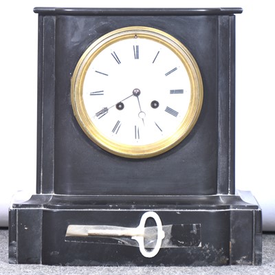 Lot 564 - Victorian slate mantel clock