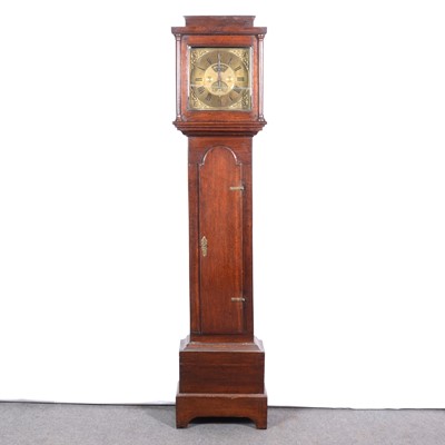 Lot 545 - Oak longcase clock