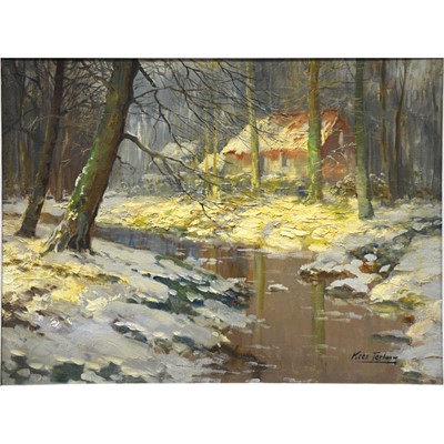 Lot 492 - Kees Terlouw, Winter woodland.