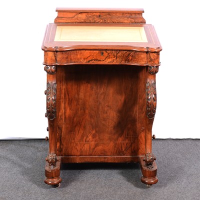 Lot 255 - Victorian walnut Davenport desk