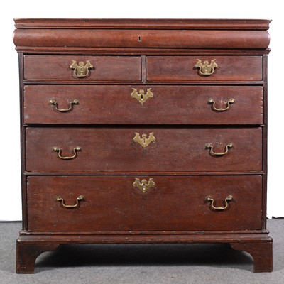 Lot 339 - George III oak chest of drawers