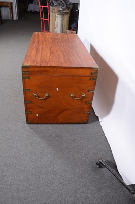 Lot 260 - Large teak campaign trunk