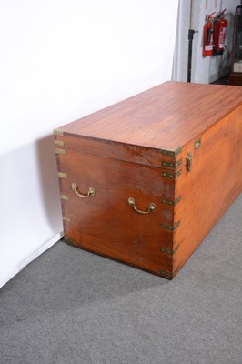 Lot 260 - Large teak campaign trunk