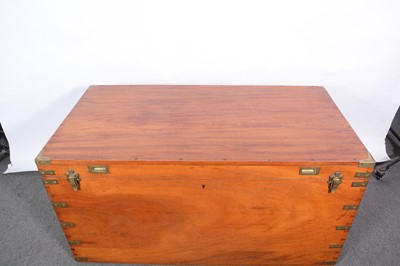 Lot 260 - Large teak campaign trunk