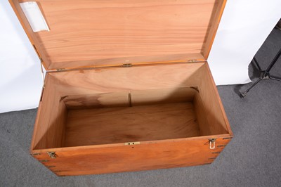 Lot 260 - Large teak campaign trunk