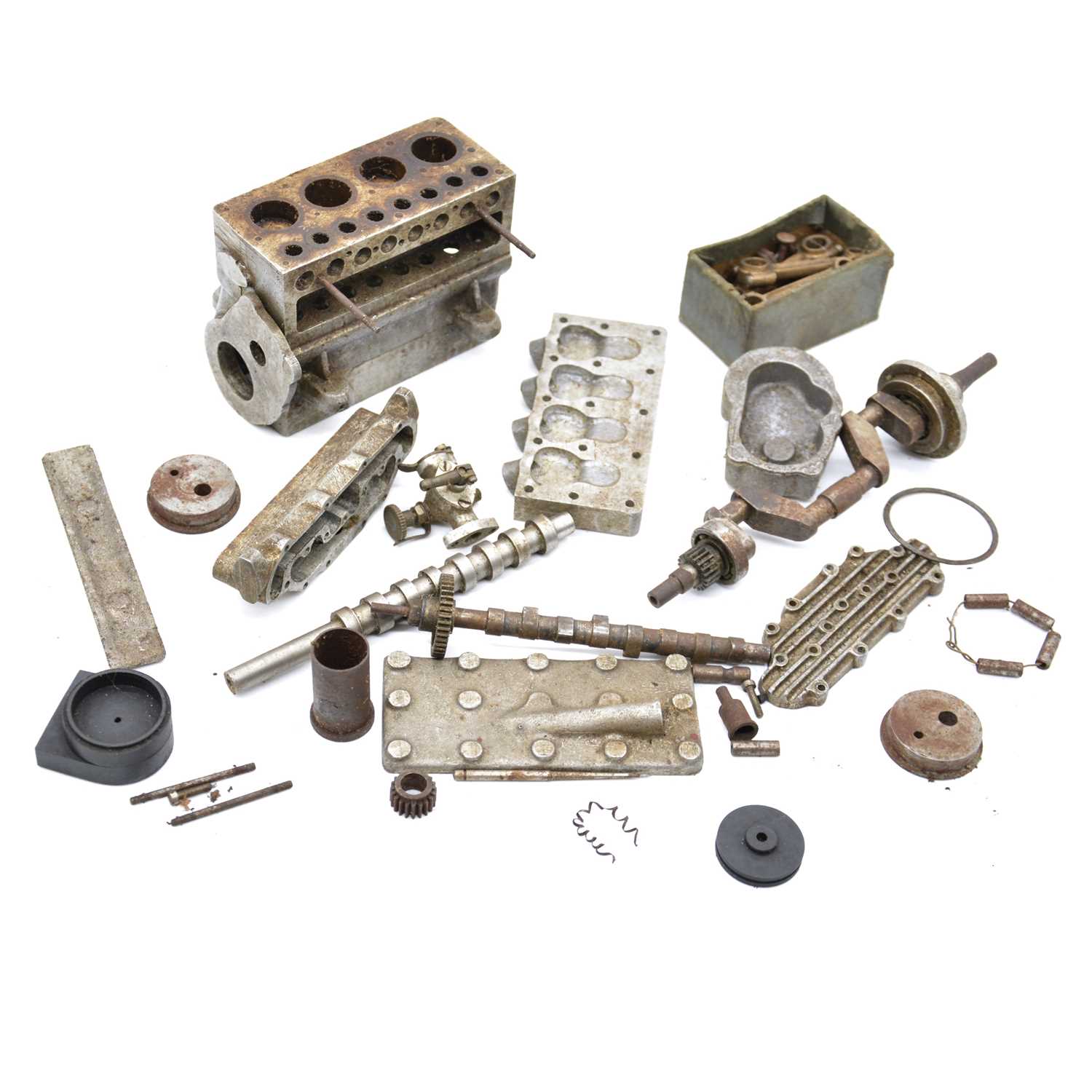 Lot 21 - A selection of major parts for a Westbury 15cc seal engine