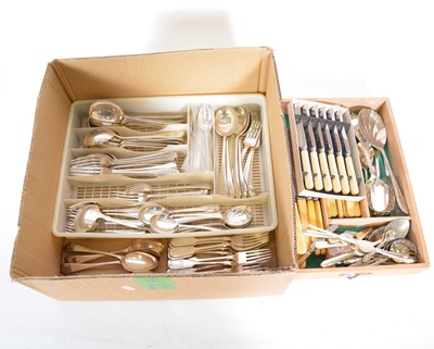 Lot 163 - Collection of silver-plated cutlery.