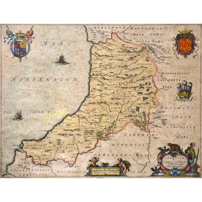 Lot 477 - Ceretica sivo Cardiganensis Comitatus, and a map of Berkshire.