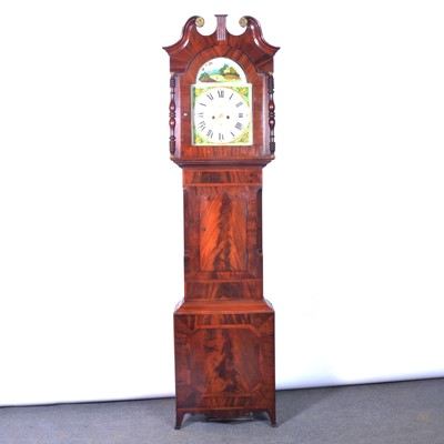 Lot 346 - Mahogany longcase clock