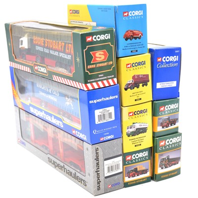 Lot 1162 - Ten Modern Corgi die-cast model commercial vehicles.