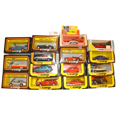 Lot 1173 - Seventeen Corgi Toys die-cast model cars including Citroen 2CV 'James Bond'