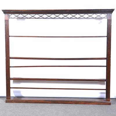 Lot 423 - An oak wall hanging Delft rack, late 18th...