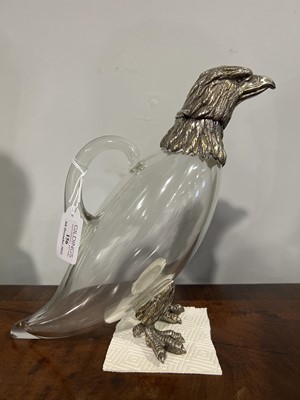 Lot 156 - An early 20th century novelty decanter/ claret jug in the form of an eagle