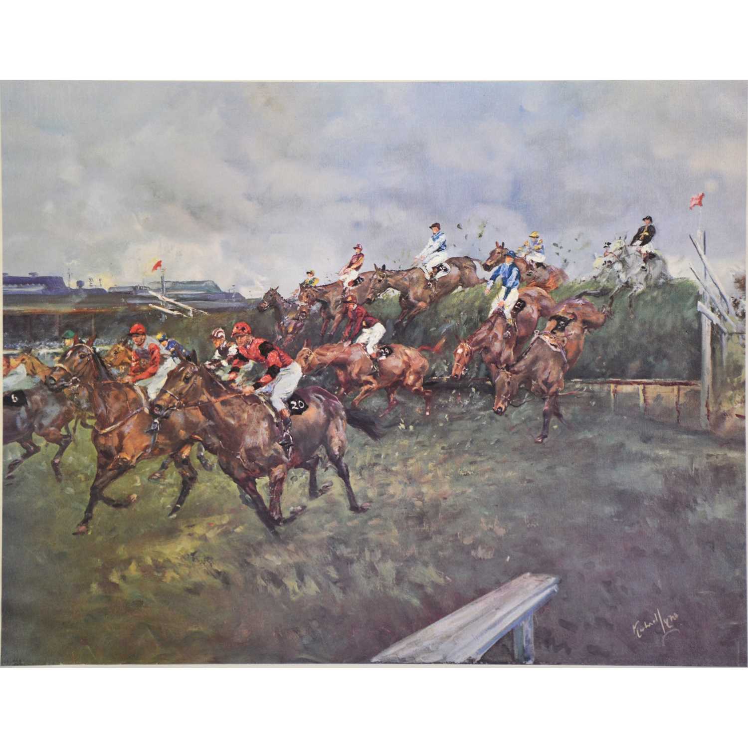 Lot 445 - Two coloured racing prints, We Three Kings,