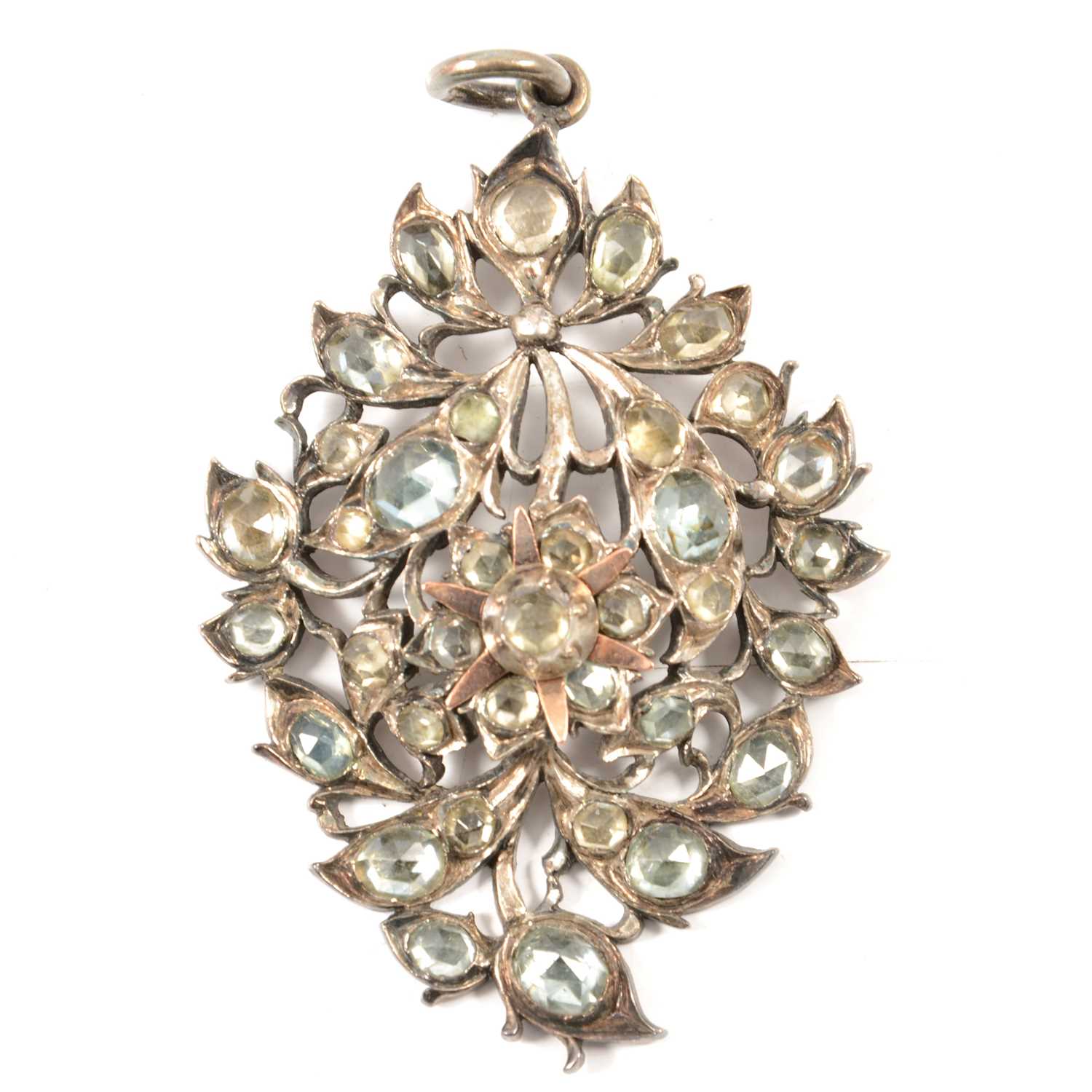 Lot 234 - A rose cut paste pendant.
