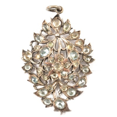 Lot 234 - A rose cut paste pendant.