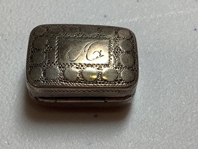 Lot 480 - A silver vinaigrette, Samuel Pemberton, Birmingham 1804.