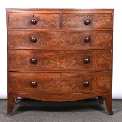 Lot 364 - Victorian mahogany bowfront chest of drawers