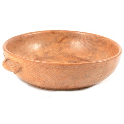 Lot 62 - Robert 'Mouseman' Thompson, carved oak fruit bowl