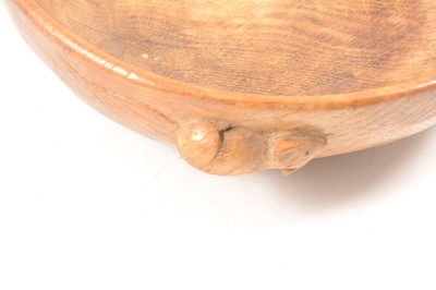 Lot 62 - Robert 'Mouseman' Thompson, carved oak fruit bowl