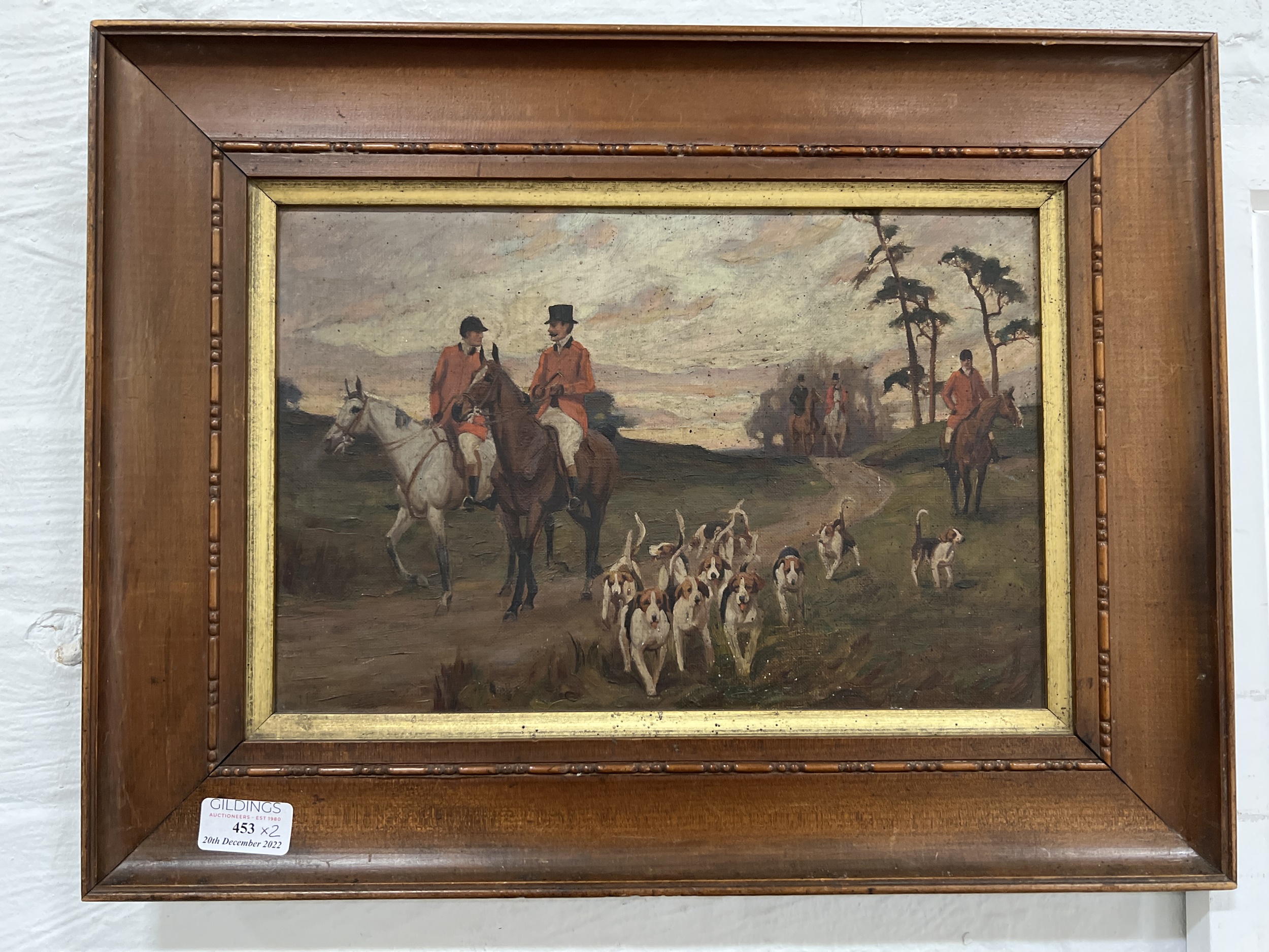 Lot 453 - Brian Porteous, Hounds and Landscape and